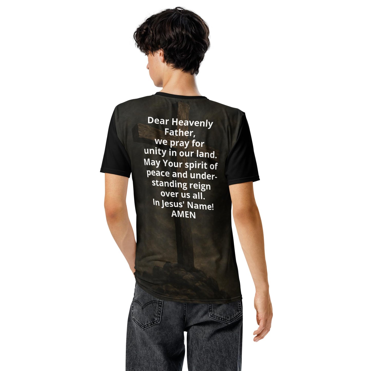 Christian Prayer All-Over Print T-Shirt Black