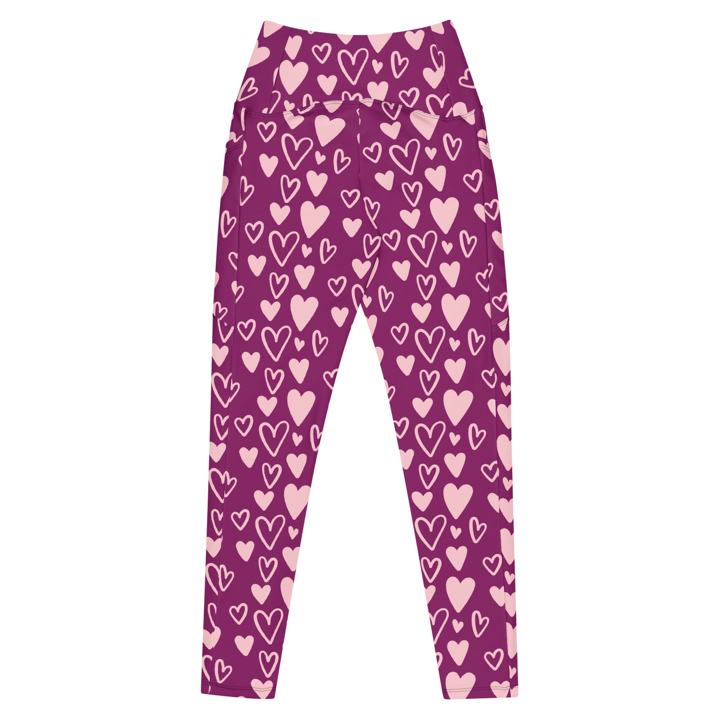 Hearts Leggings With Pockets By Caps Junction