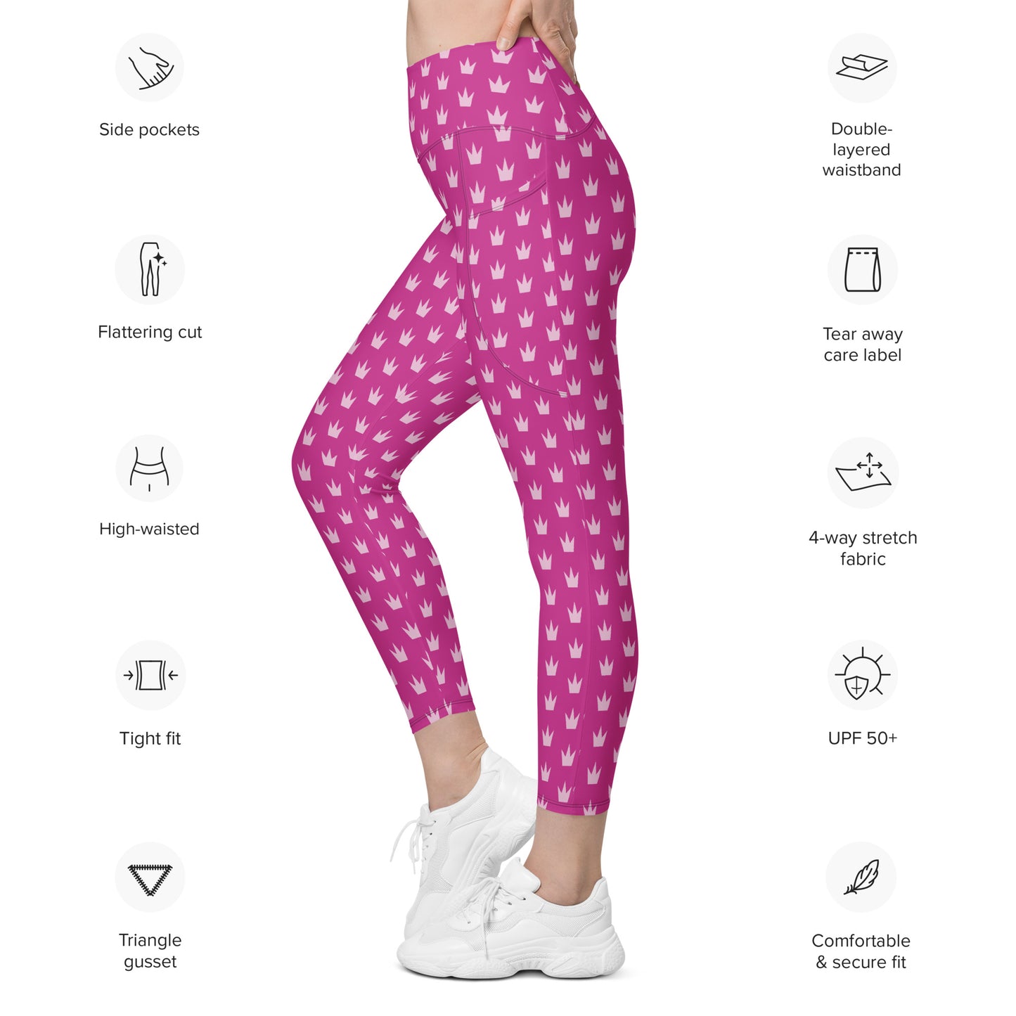 QUEENS Leggings With Pockets By Caps Junction