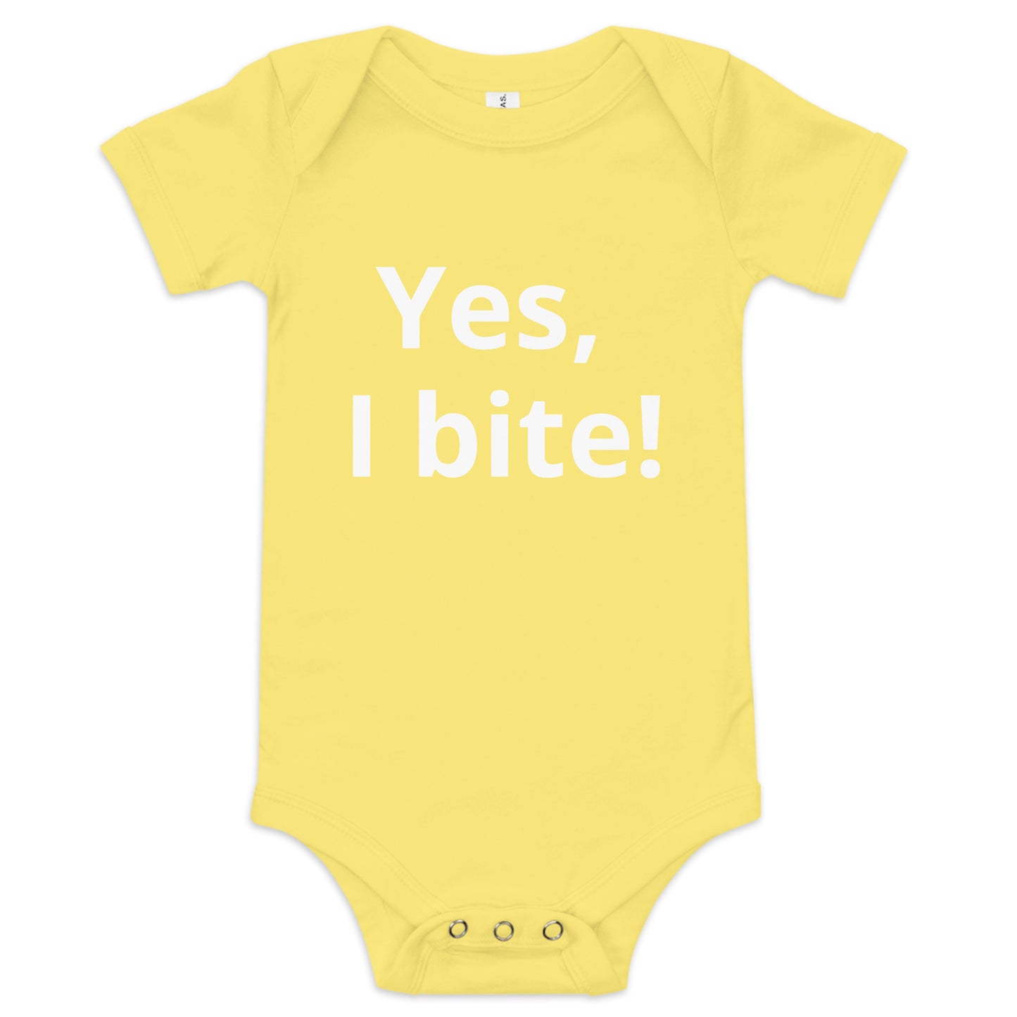 Sarcastic Baby "Yes, I bite" Onesie