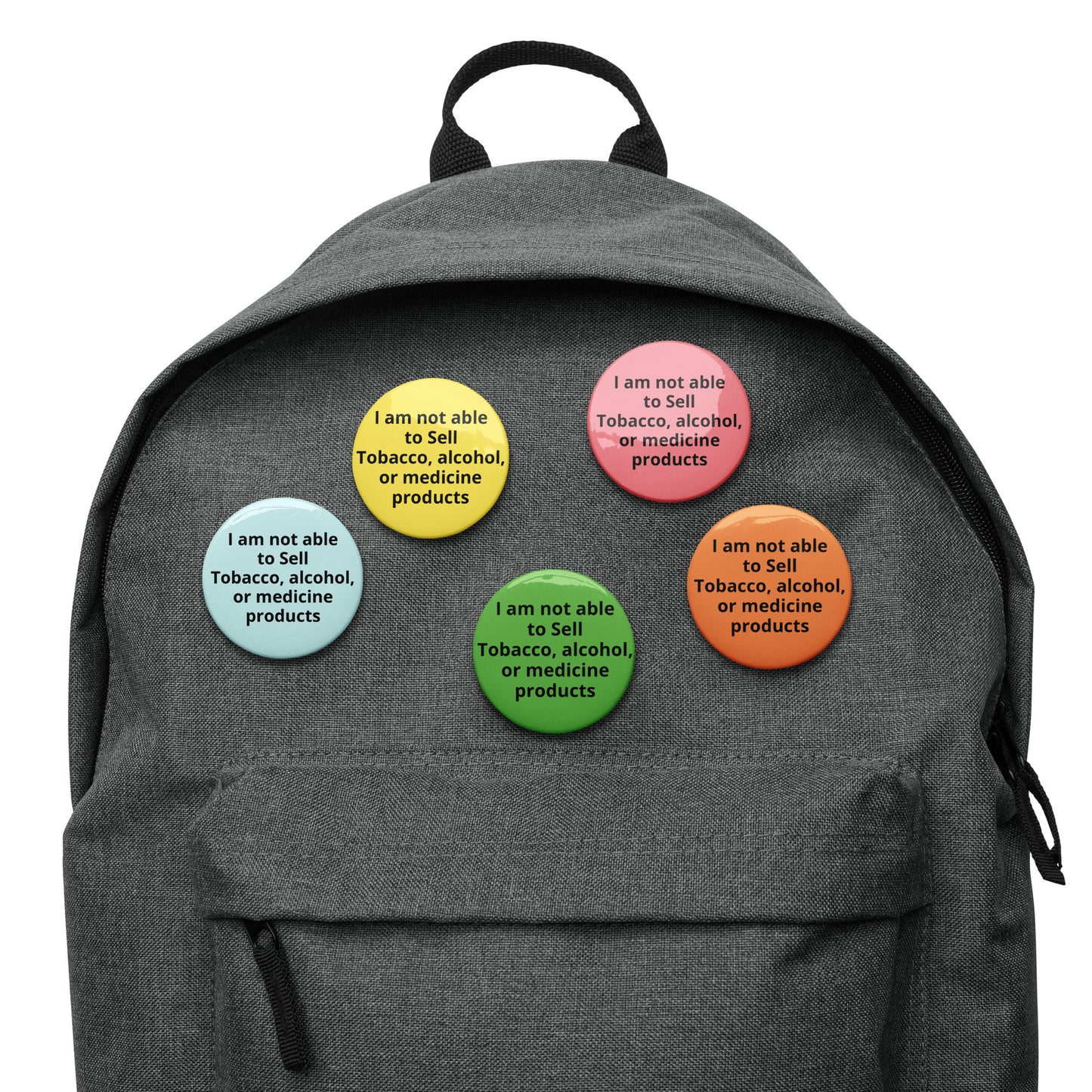 Set of Under 18 Work Pin Buttons By Caps Junction