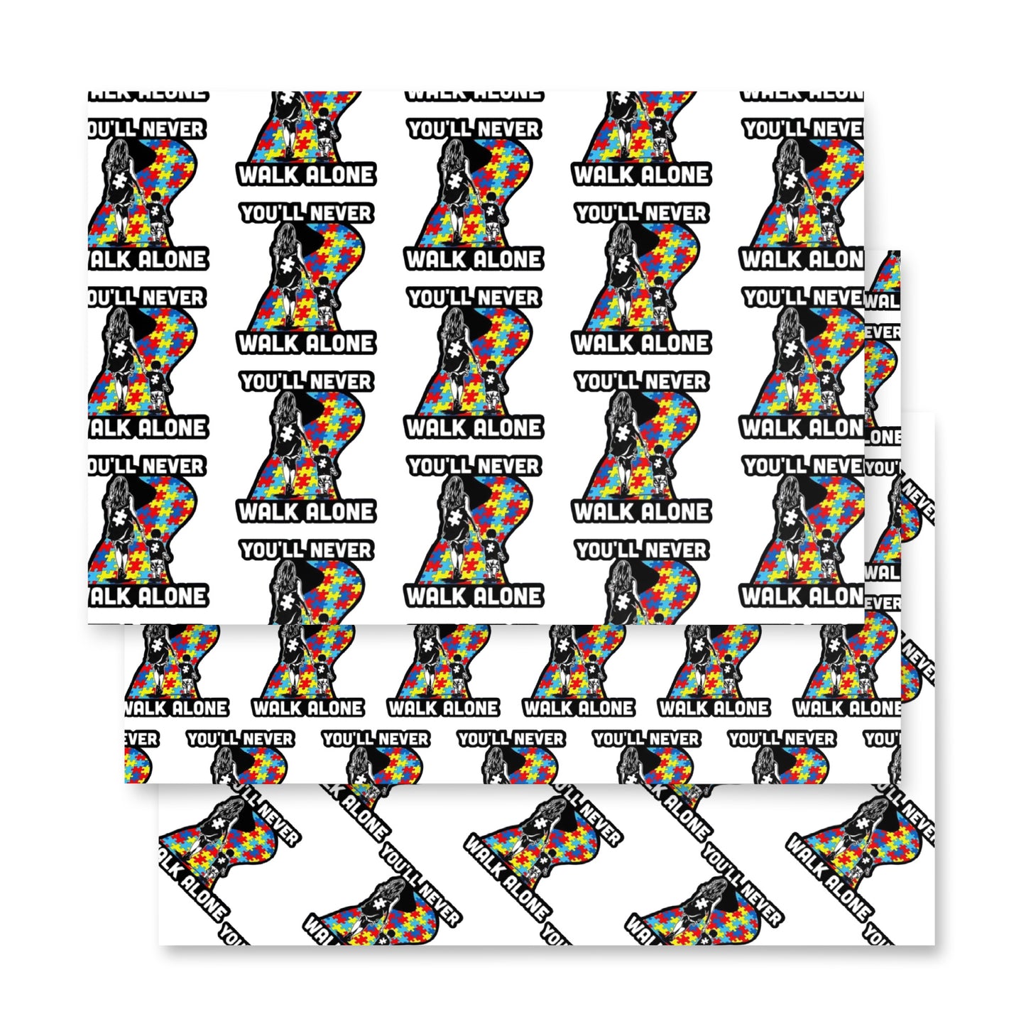 You Will Never Walk Alone Wrapping Paper Sheets By Caps Junction By Caps Junction