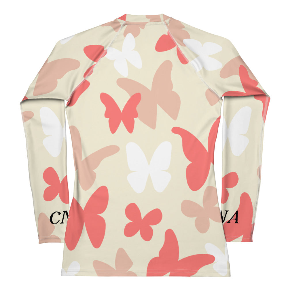 CNA Rash Guard Long Sleeve Big Butterflies