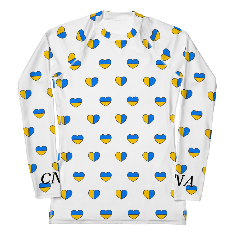 CNA Rash Guard Long Sleeve Small Hearts