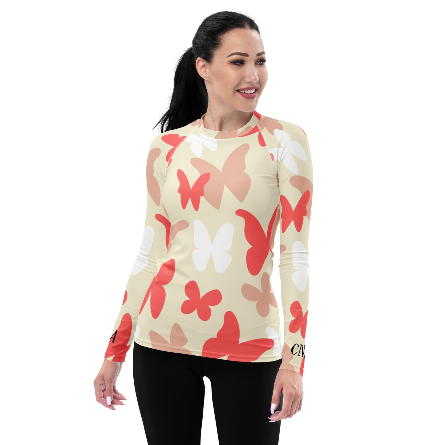 CNA Rash Guard Long Sleeve Big Butterflies