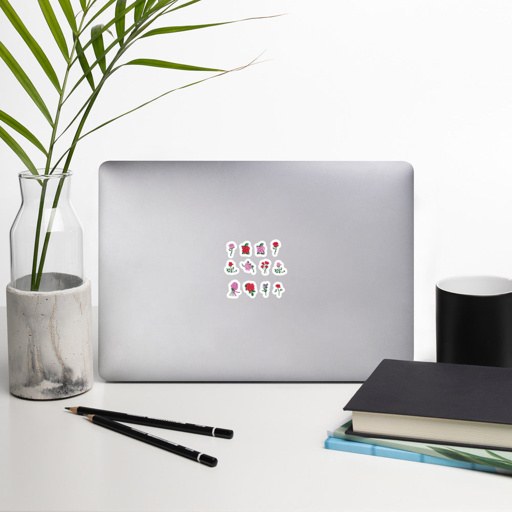 Rose Lovers Bubble-Free Stickers By Caps Junction