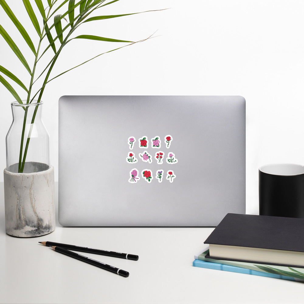 Rose Lovers Bubble-Free Stickers By Caps Junction