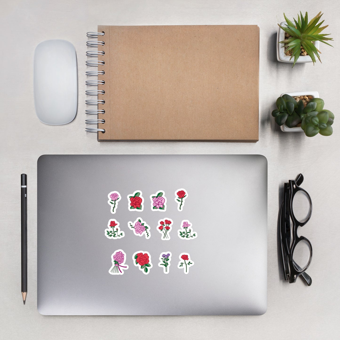 Rose Lovers Bubble-Free Stickers By Caps Junction