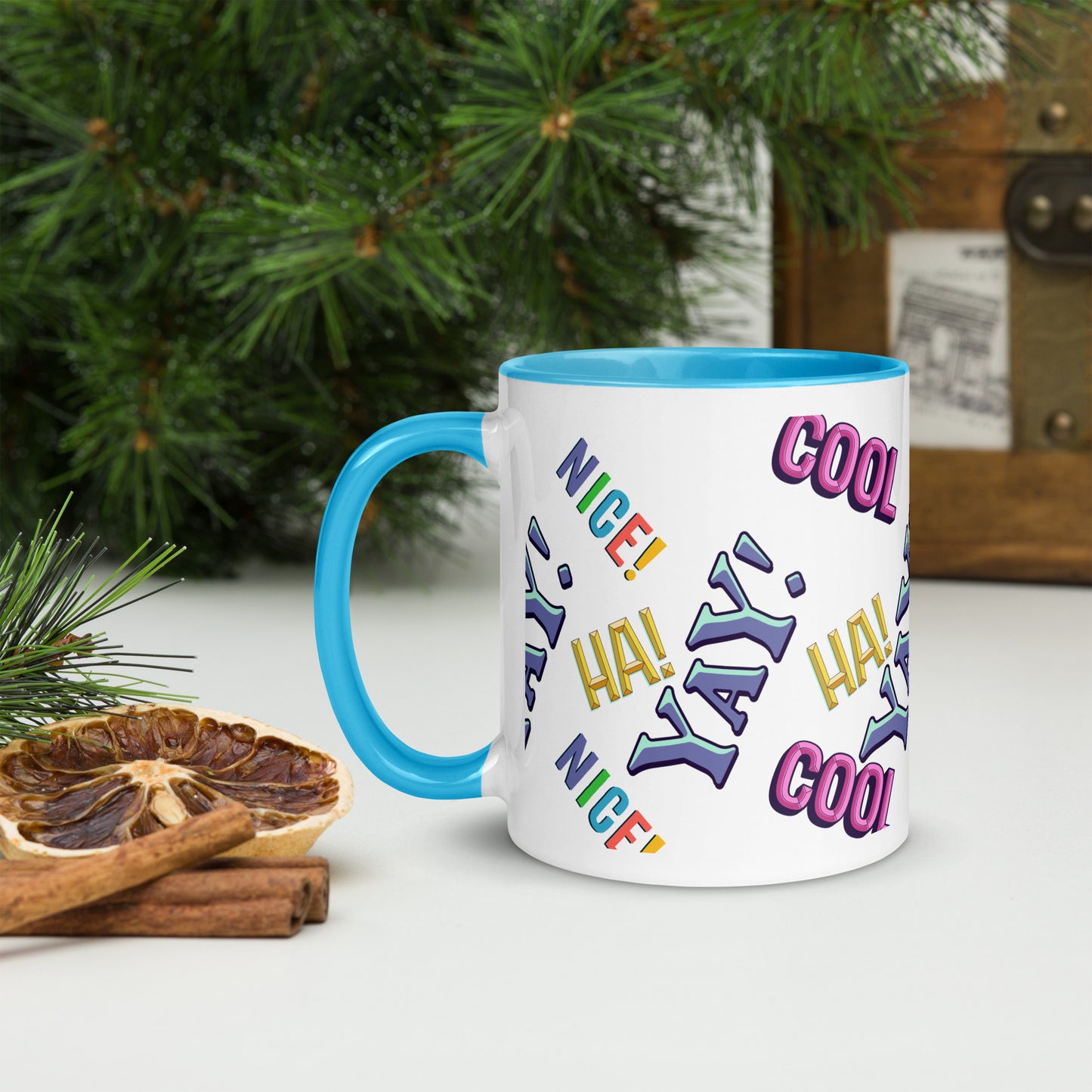 Exclamations Mug with Color Inside By Caps Junction