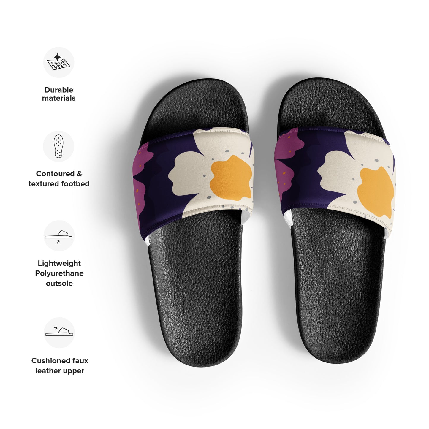 Flowers Women's Slides By Caps Junction