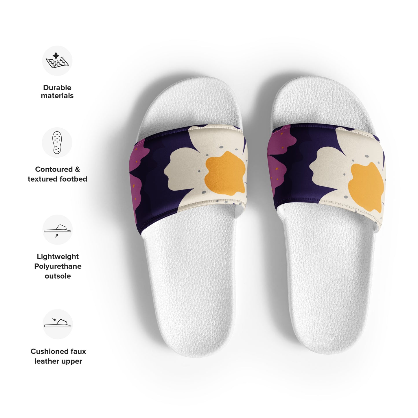 Flowers Women's Slides By Caps Junction