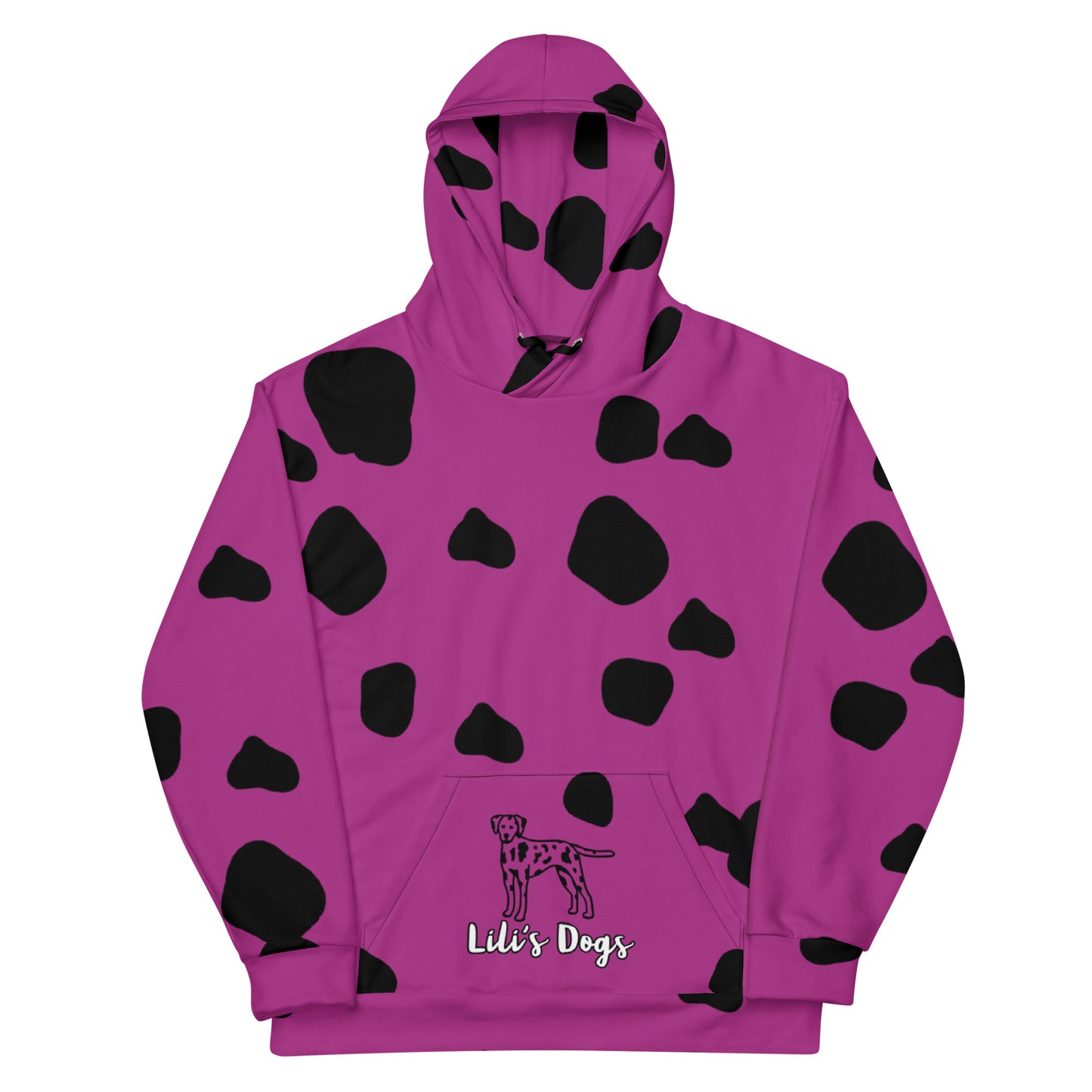 Lili's Dogs Dalmation Hoodie Purple