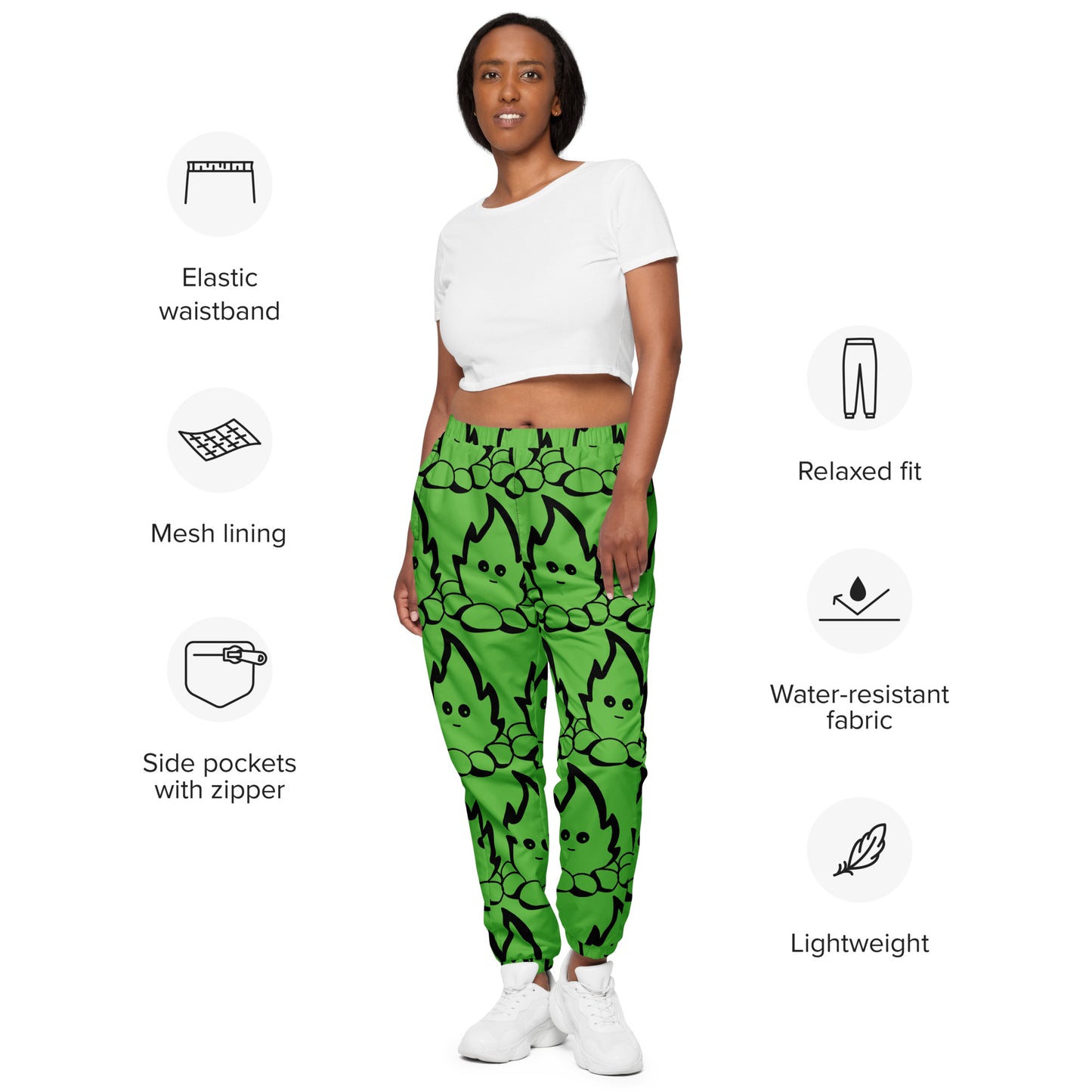 Fire Dude Unisex Track Pants Green