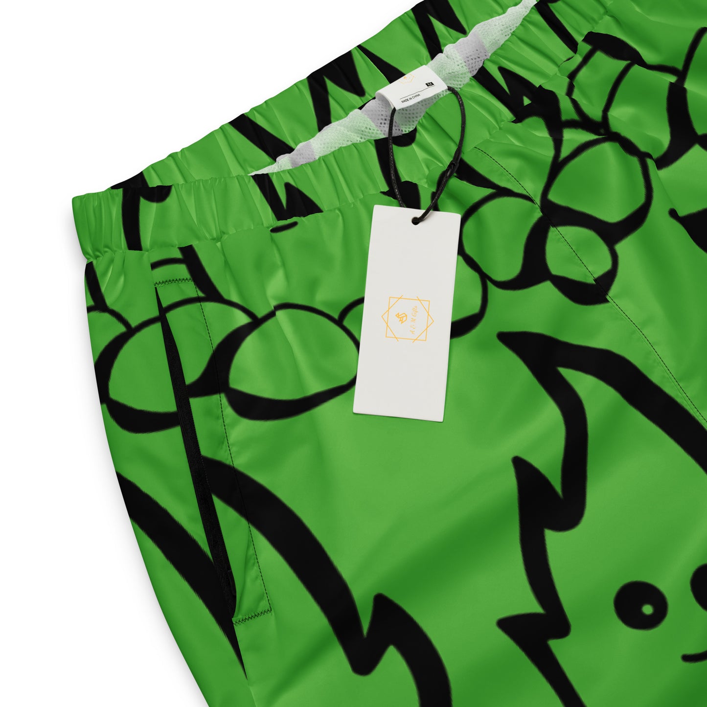 Fire Dude Unisex Track Pants Green