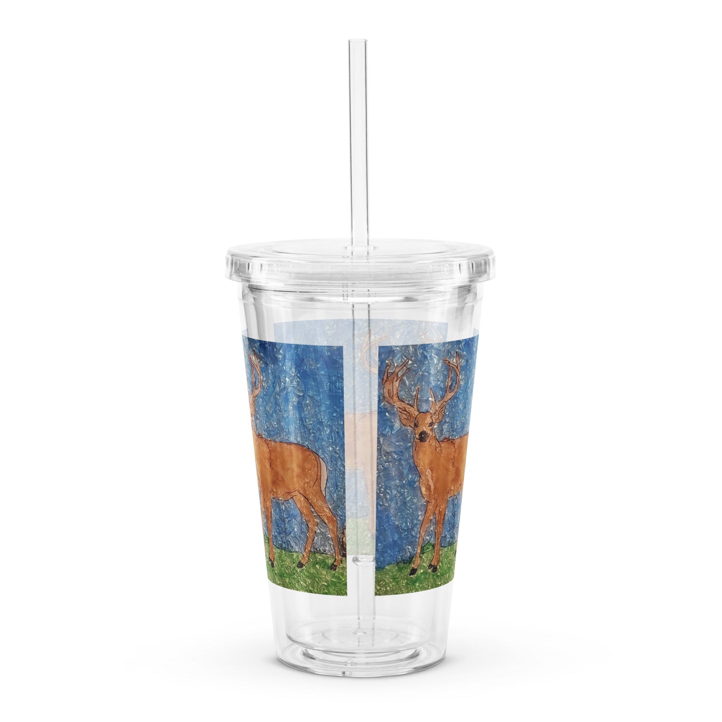 Resident Winner "Deer" Clear Plastic Tumbler