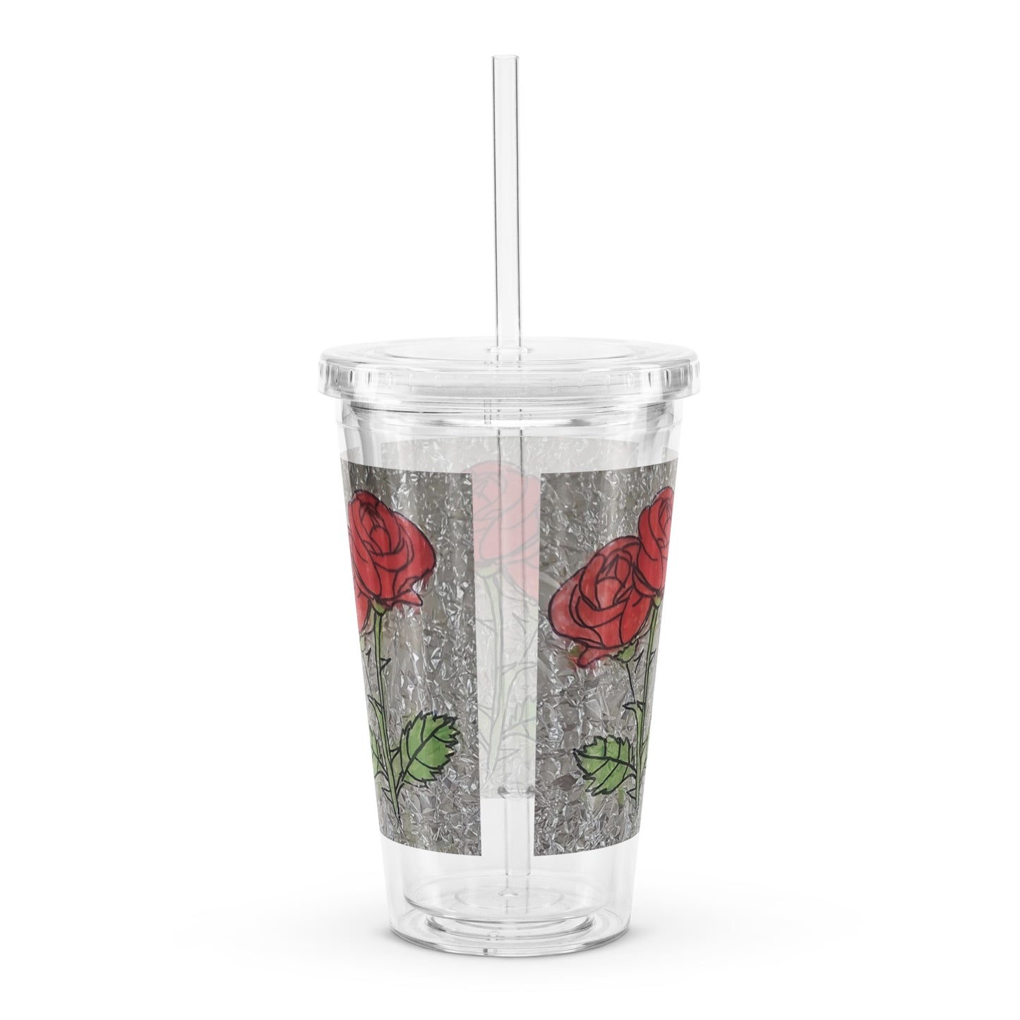 Resident Winner "Rose" Clear Plastic Tumbler