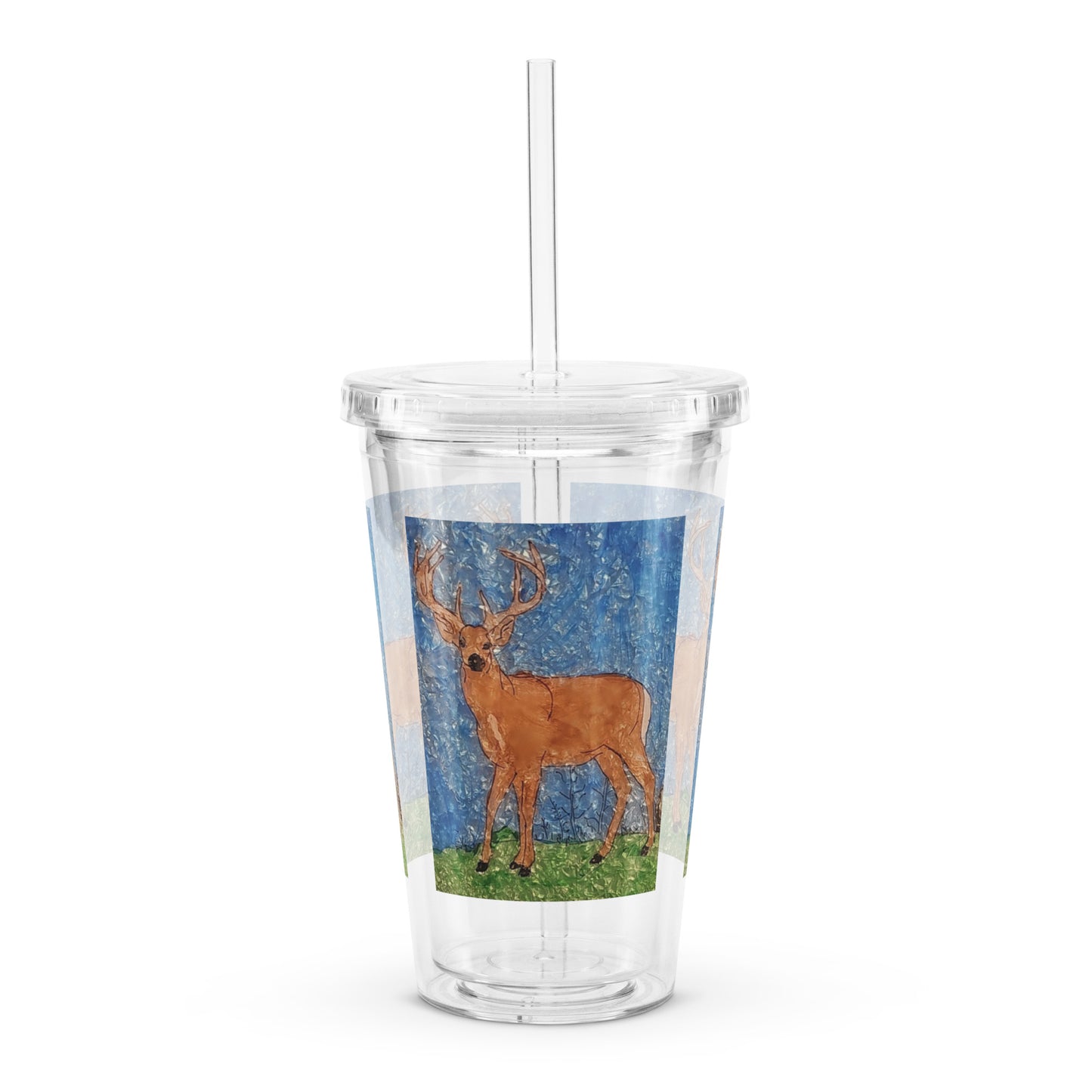 Resident Winner "Deer" Clear Plastic Tumbler