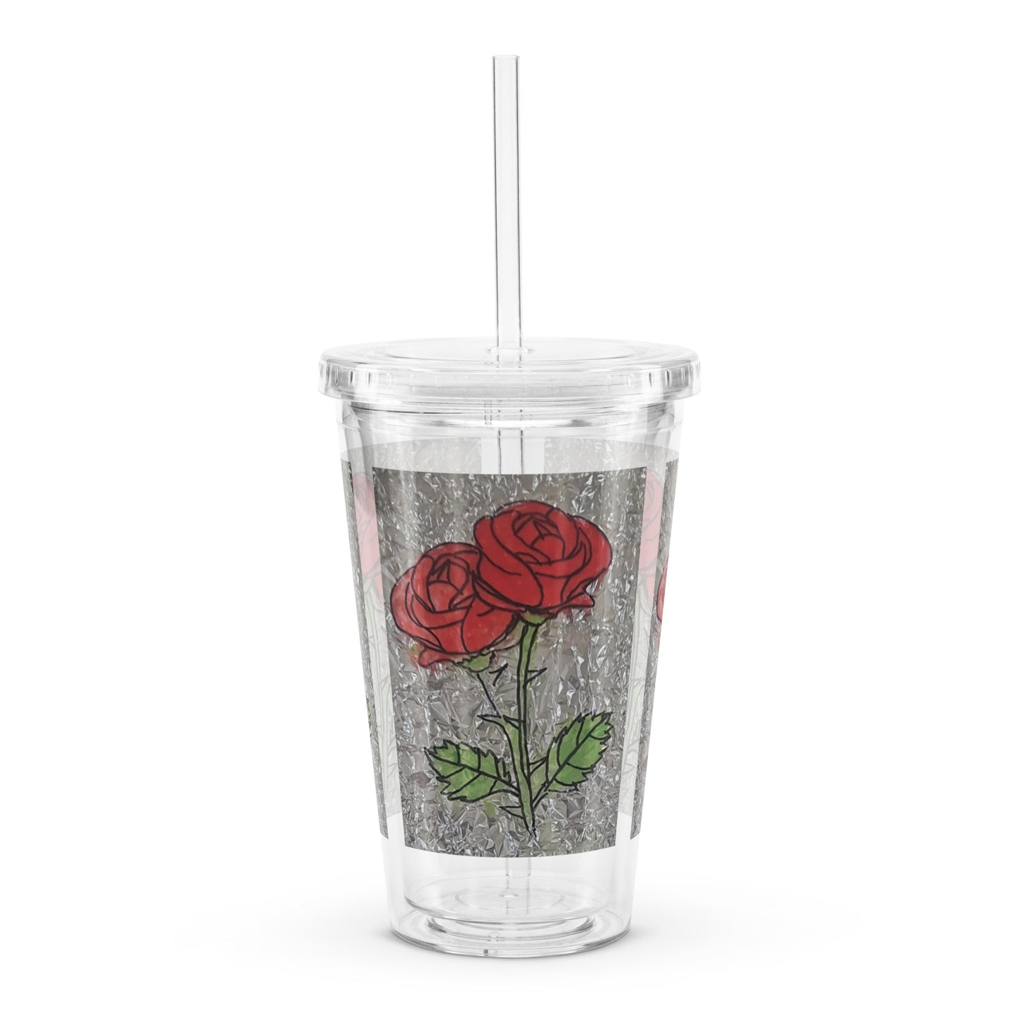 Resident Winner "Rose" Clear Plastic Tumbler