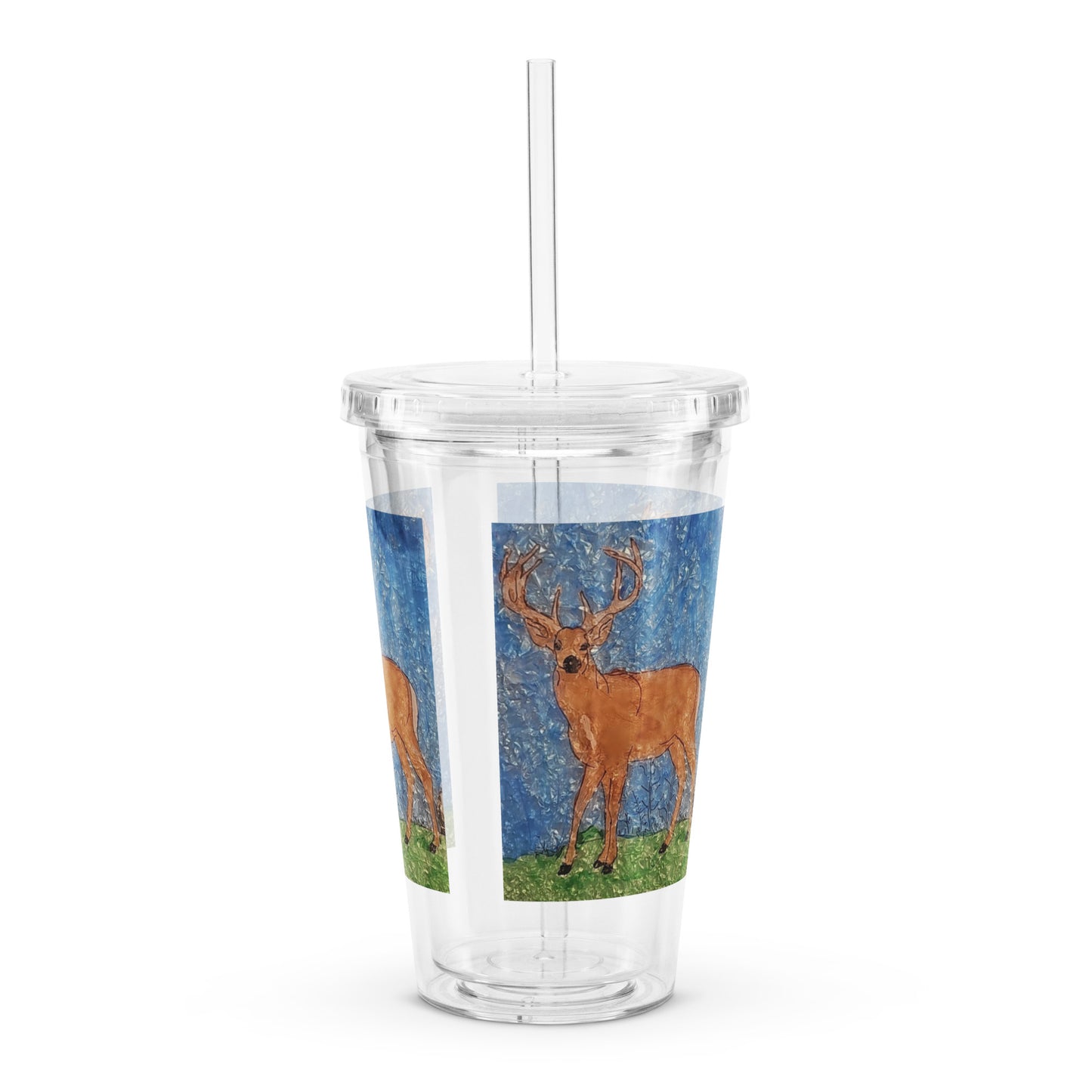 Resident Winner "Deer" Clear Plastic Tumbler