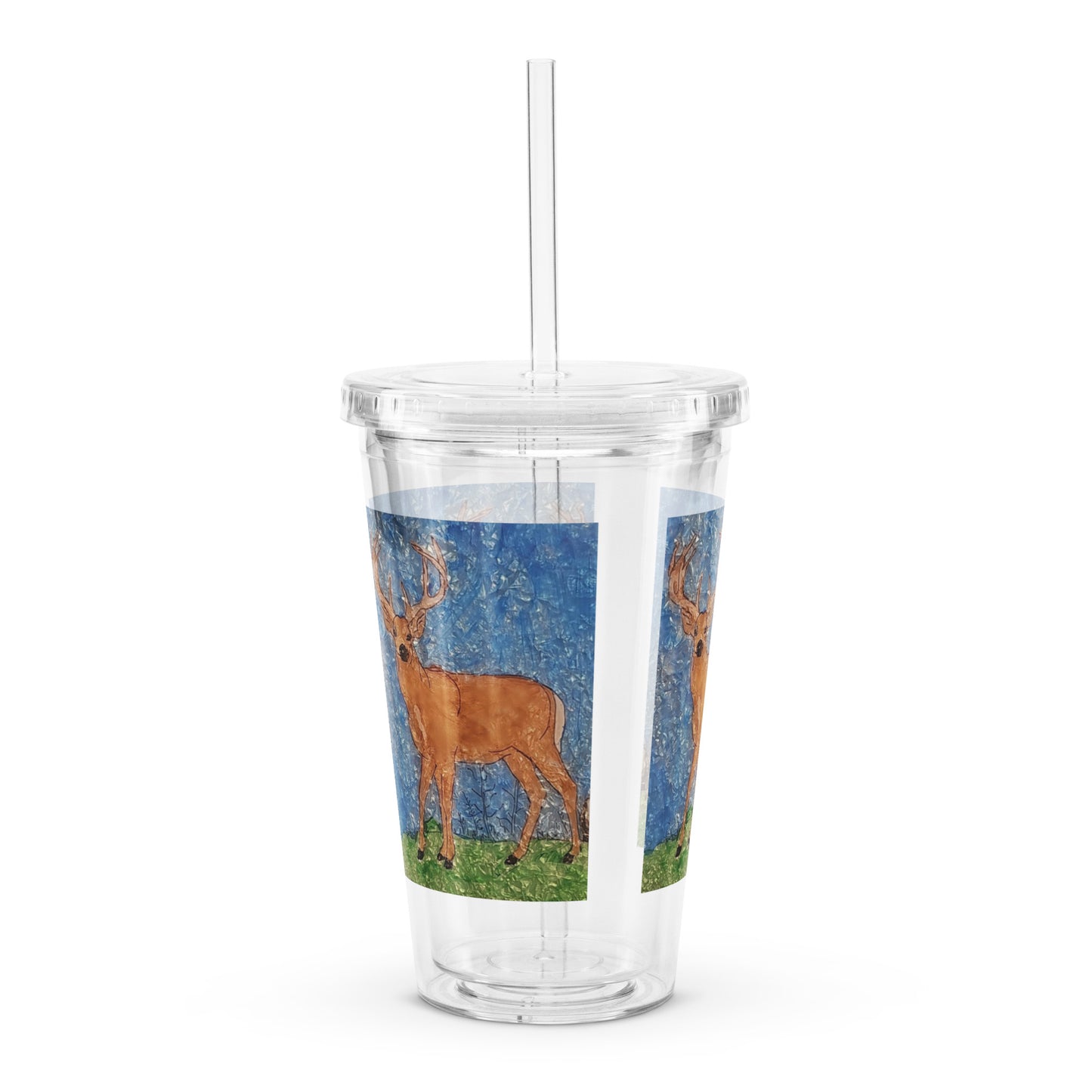 Resident Winner "Deer" Clear Plastic Tumbler