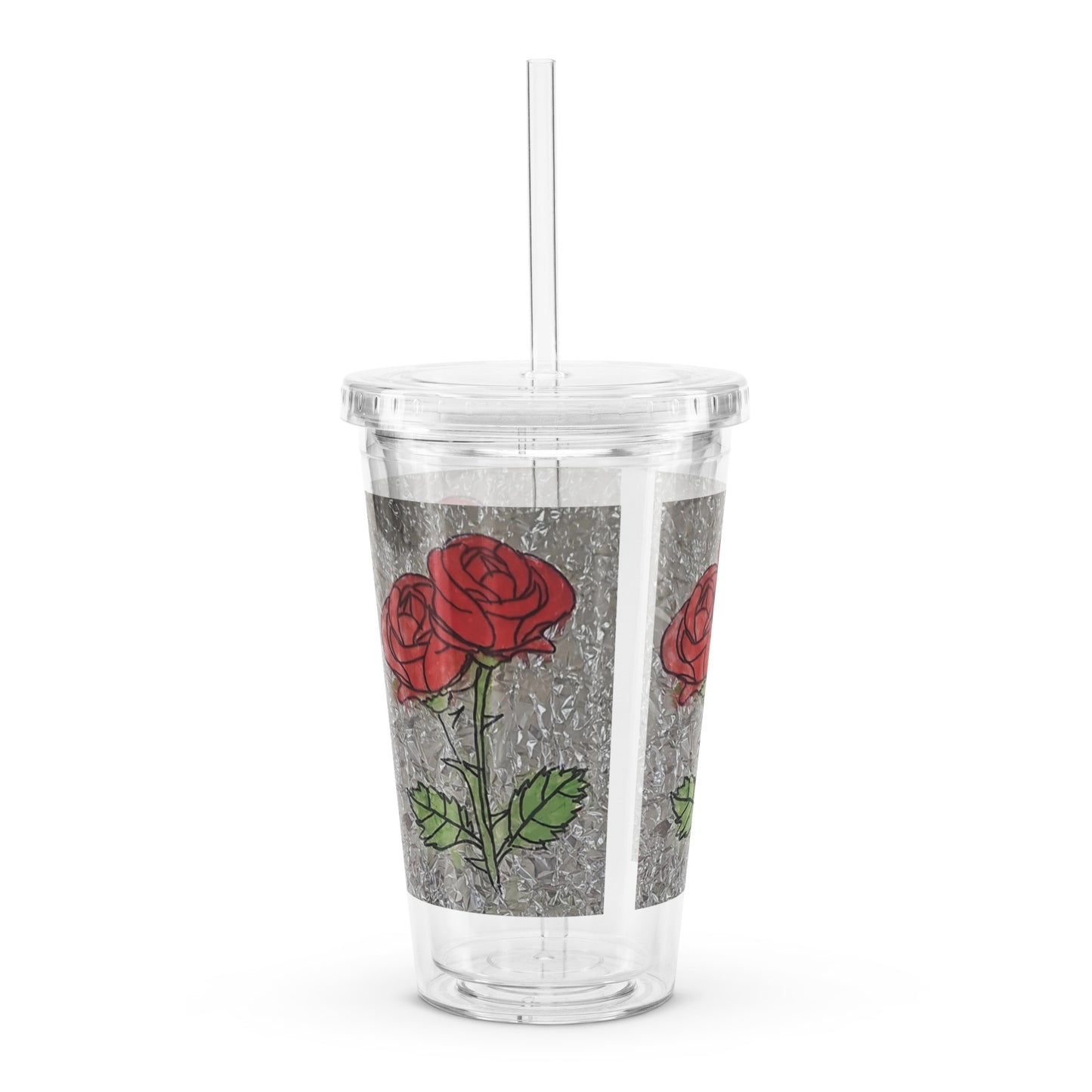 Resident Winner "Rose" Clear Plastic Tumbler