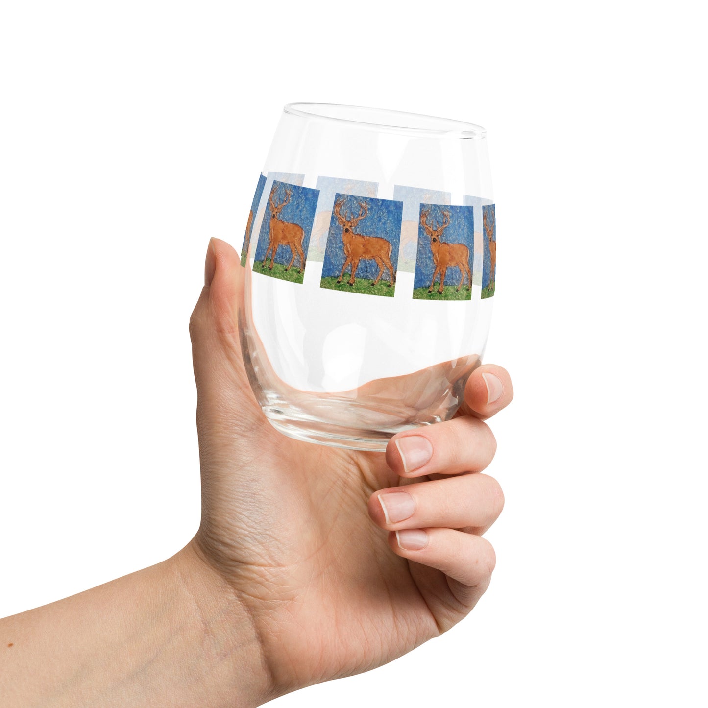 Resident Winner "Deer" Stemless Wine Glass