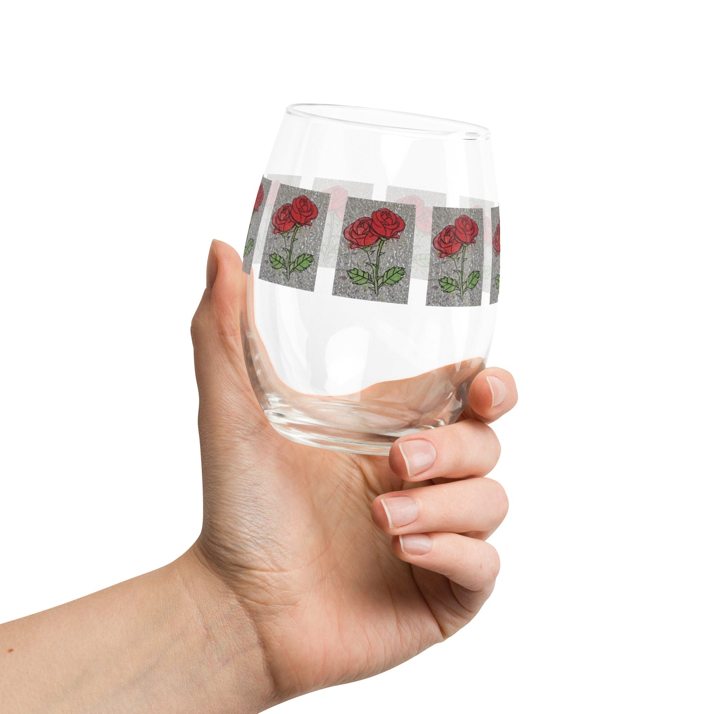 Resident Winner "Rose" Stemless Wine Glass