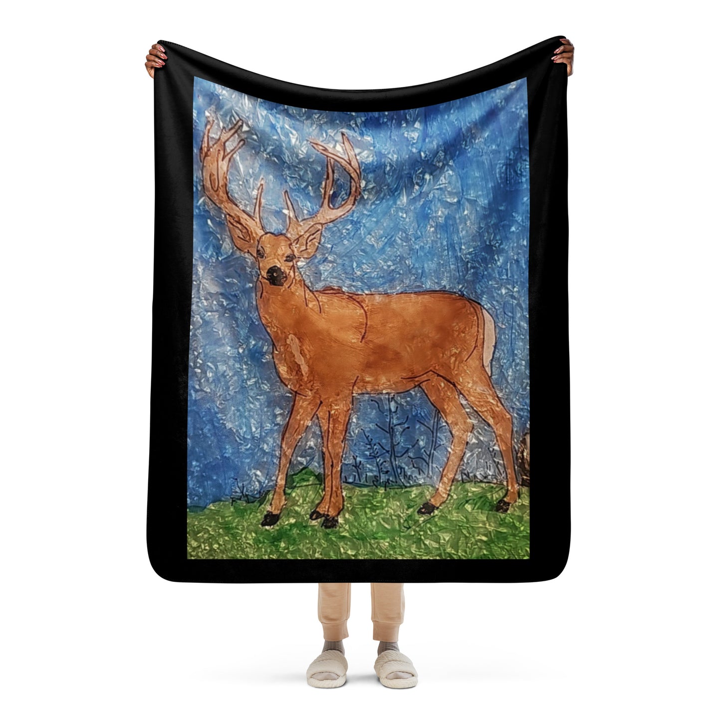 Resident Winner "Deer" Sherpa Blanket