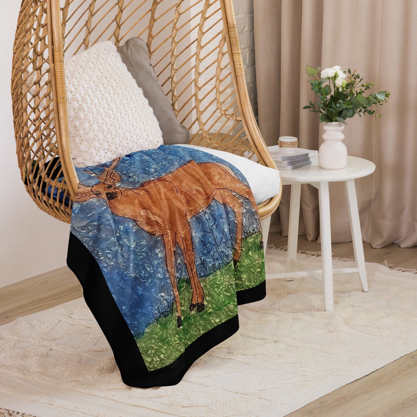 Resident Winner "Deer" Sherpa Blanket