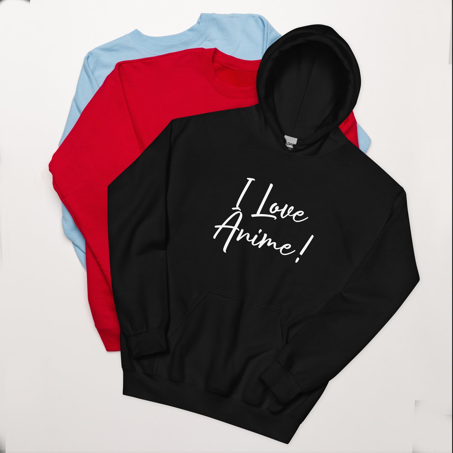 "I Love Anime" Unisex Hoodie