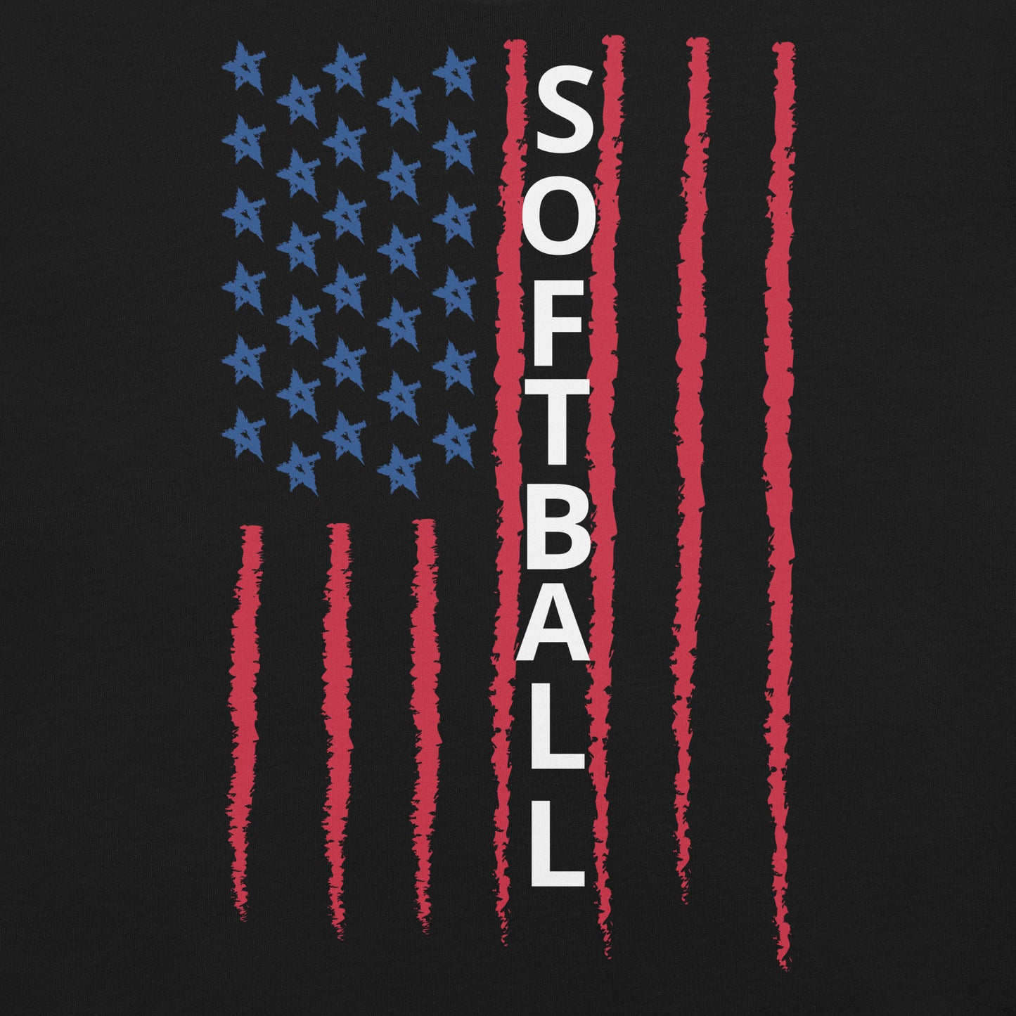 Softball US Flag Unisex T-shirt