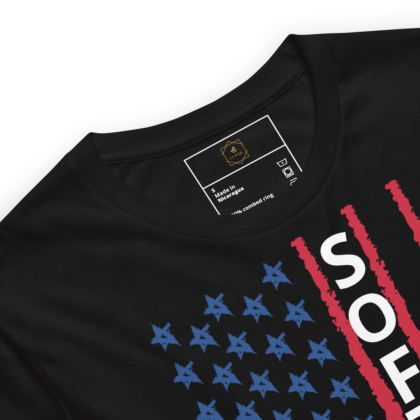 Softball US Flag Unisex T-shirt