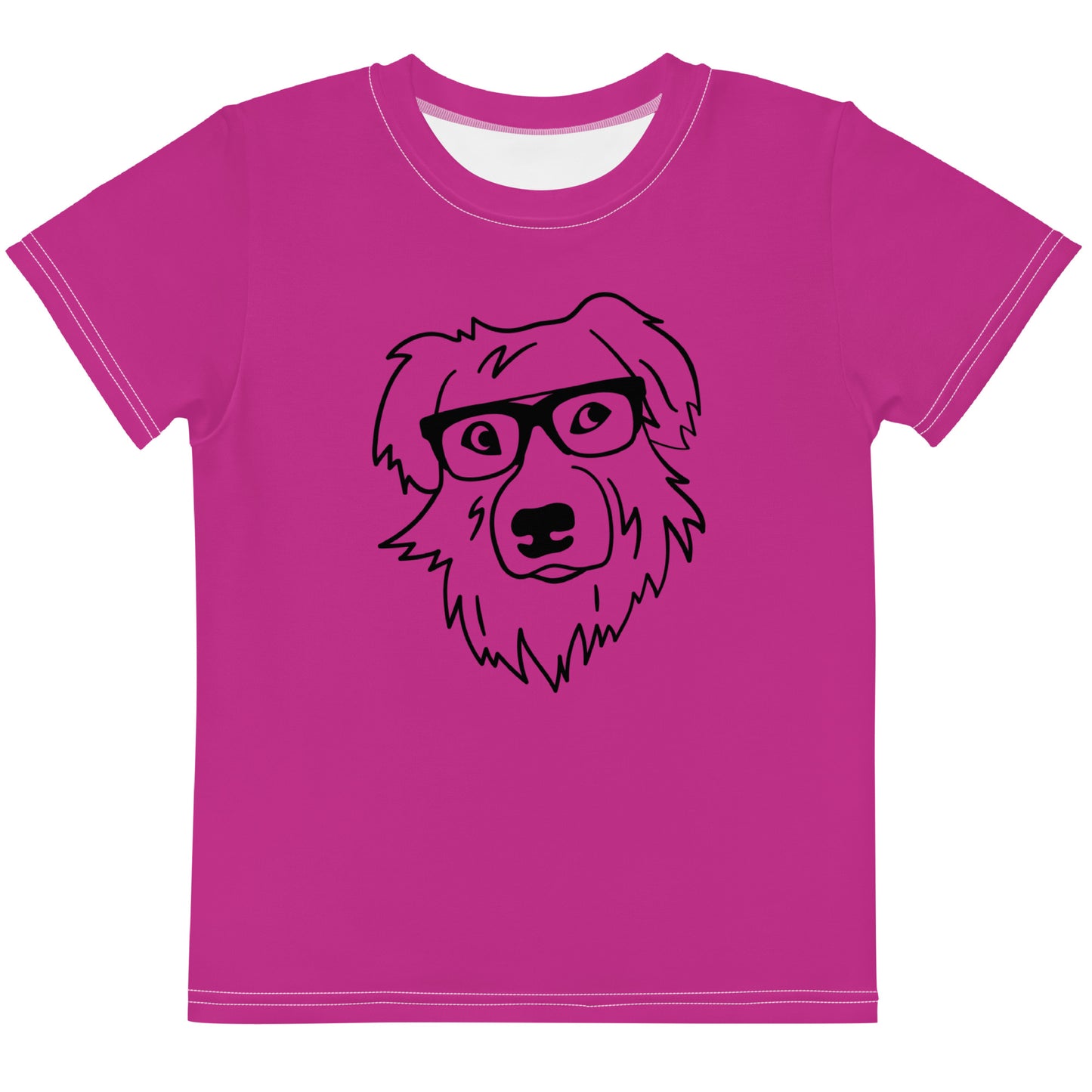 "Lili's Dogs" Kids Crew Neck T-shirt Purple