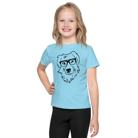 "Lili's Dogs" Kids Crew Neck T-shirt Blue