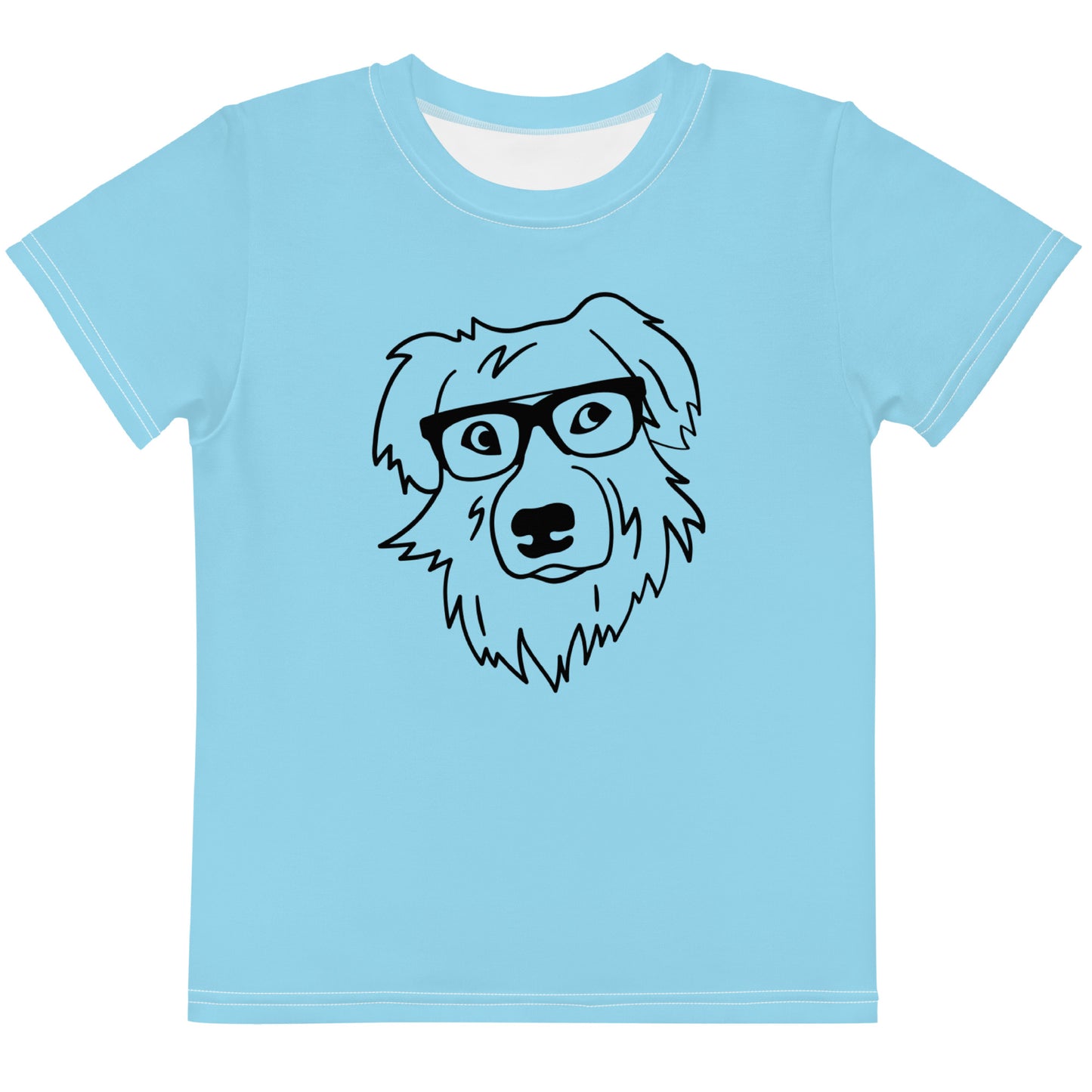 "Lili's Dogs" Kids Crew Neck T-shirt Blue