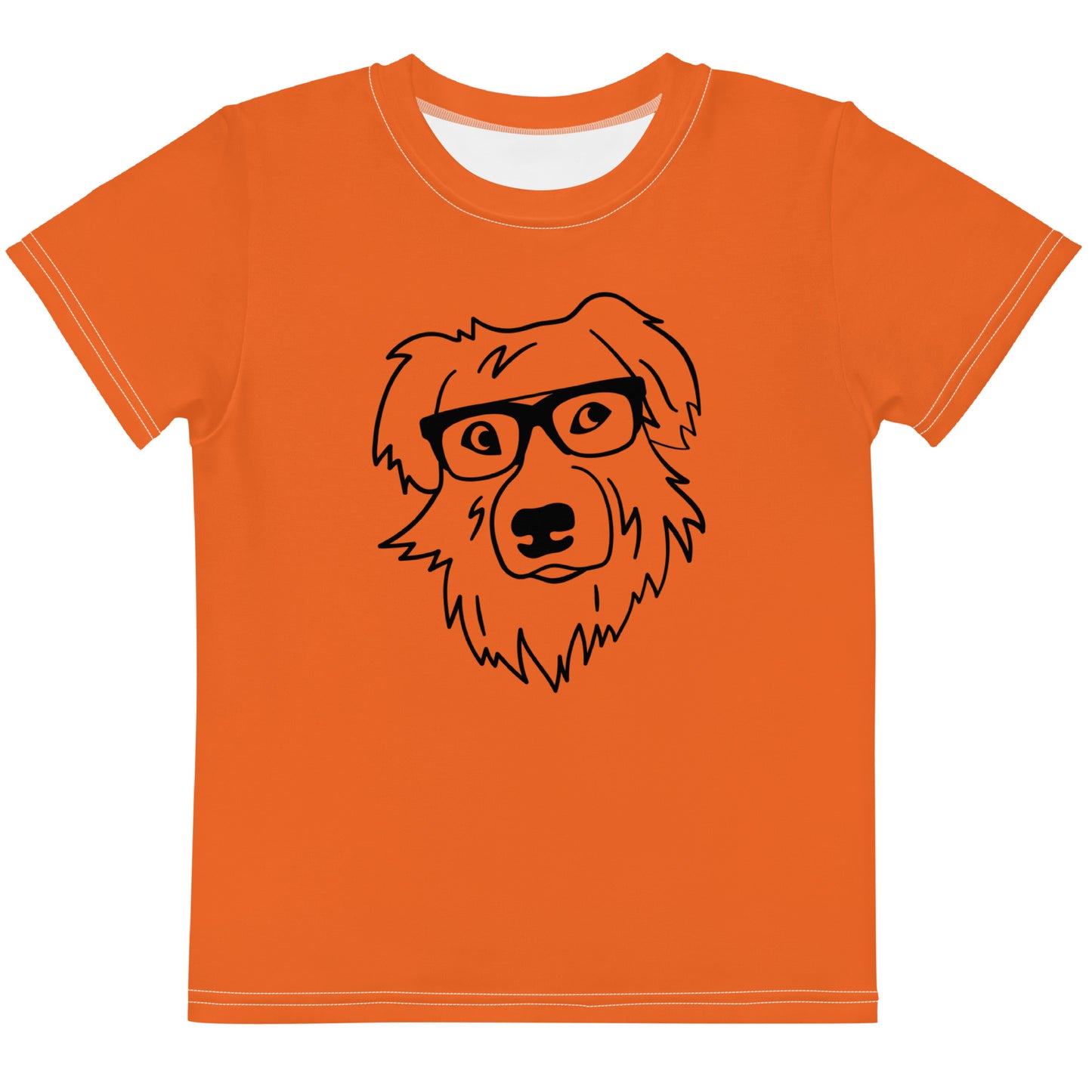 "Lili's Dogs" Kids Crew Neck T-shirt Orange