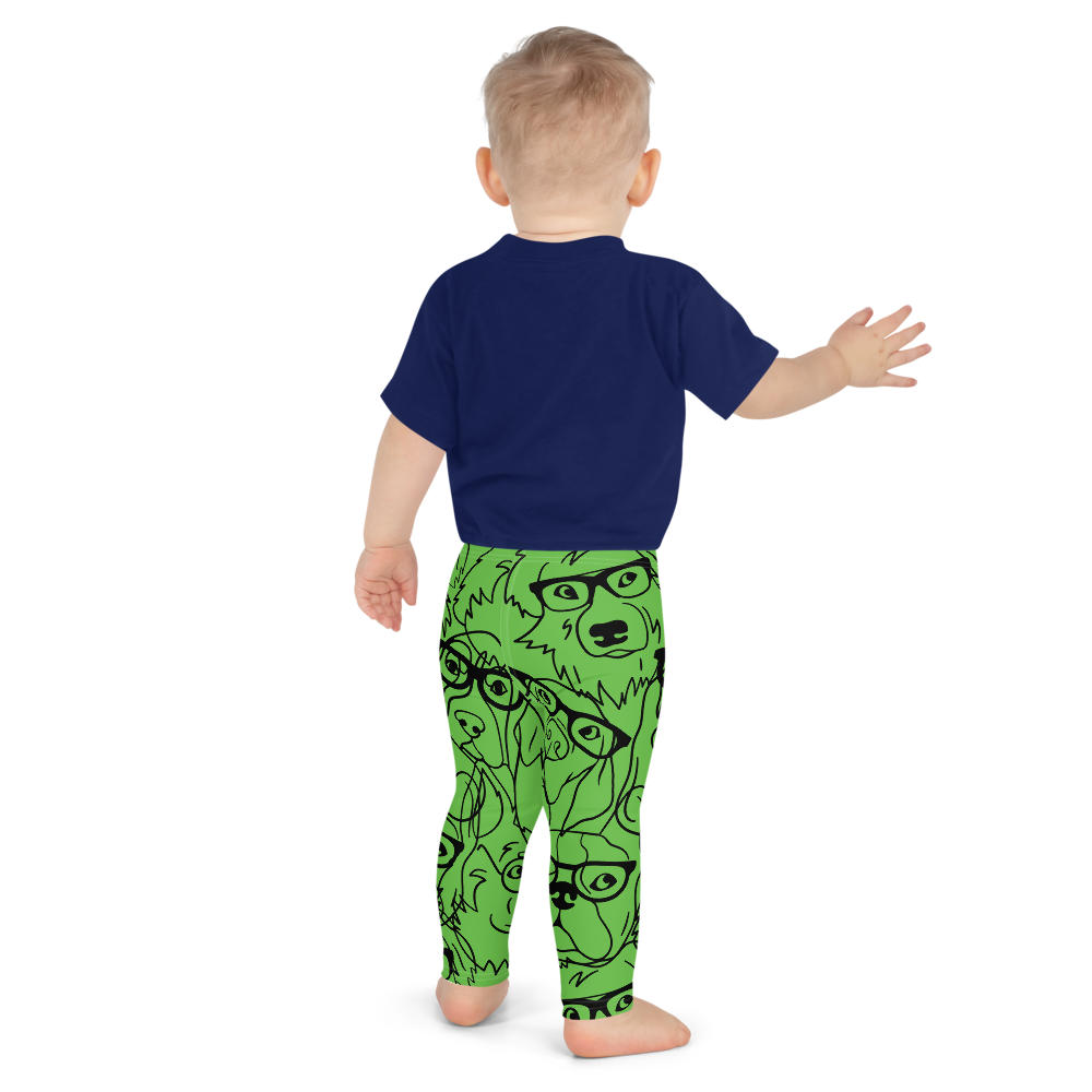 "Lili's Dogs" Kid's Leggings Green