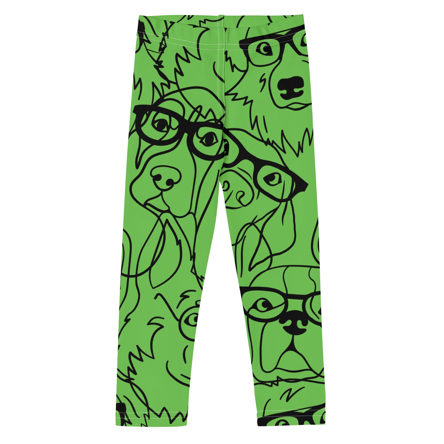 "Lili's Dogs" Kid's Leggings Green