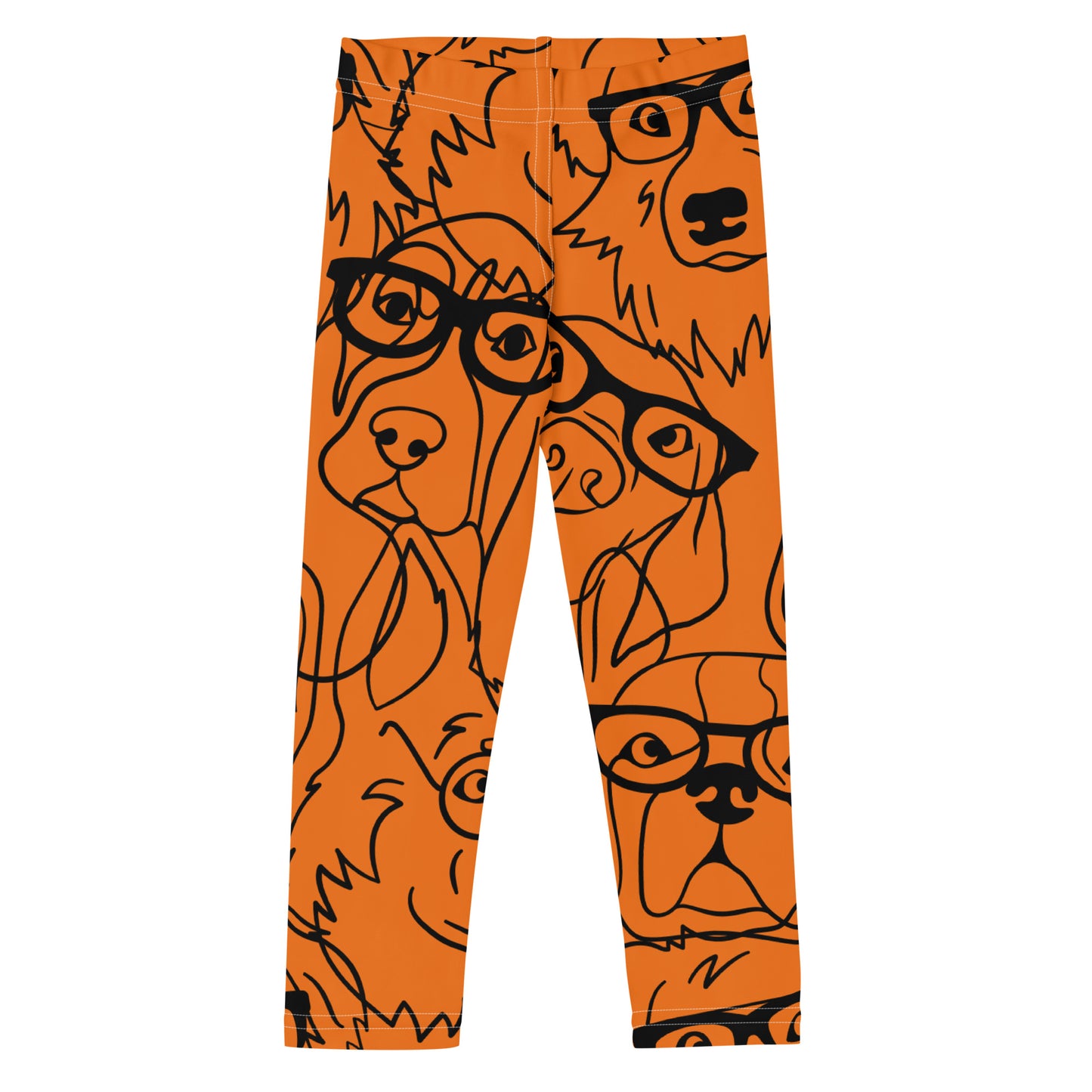 "Lili's Dogs" Kid's Leggings Mango Orange