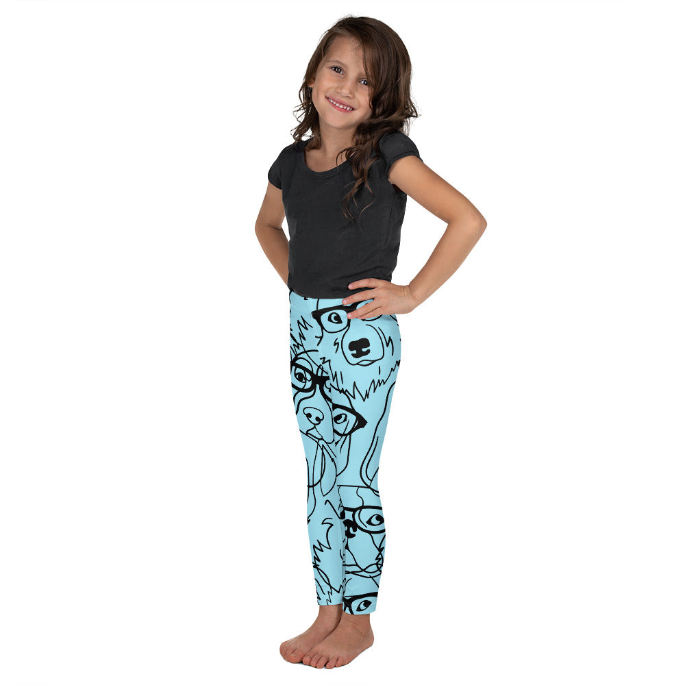 "Lili's Dogs" Kid's Leggings Blue