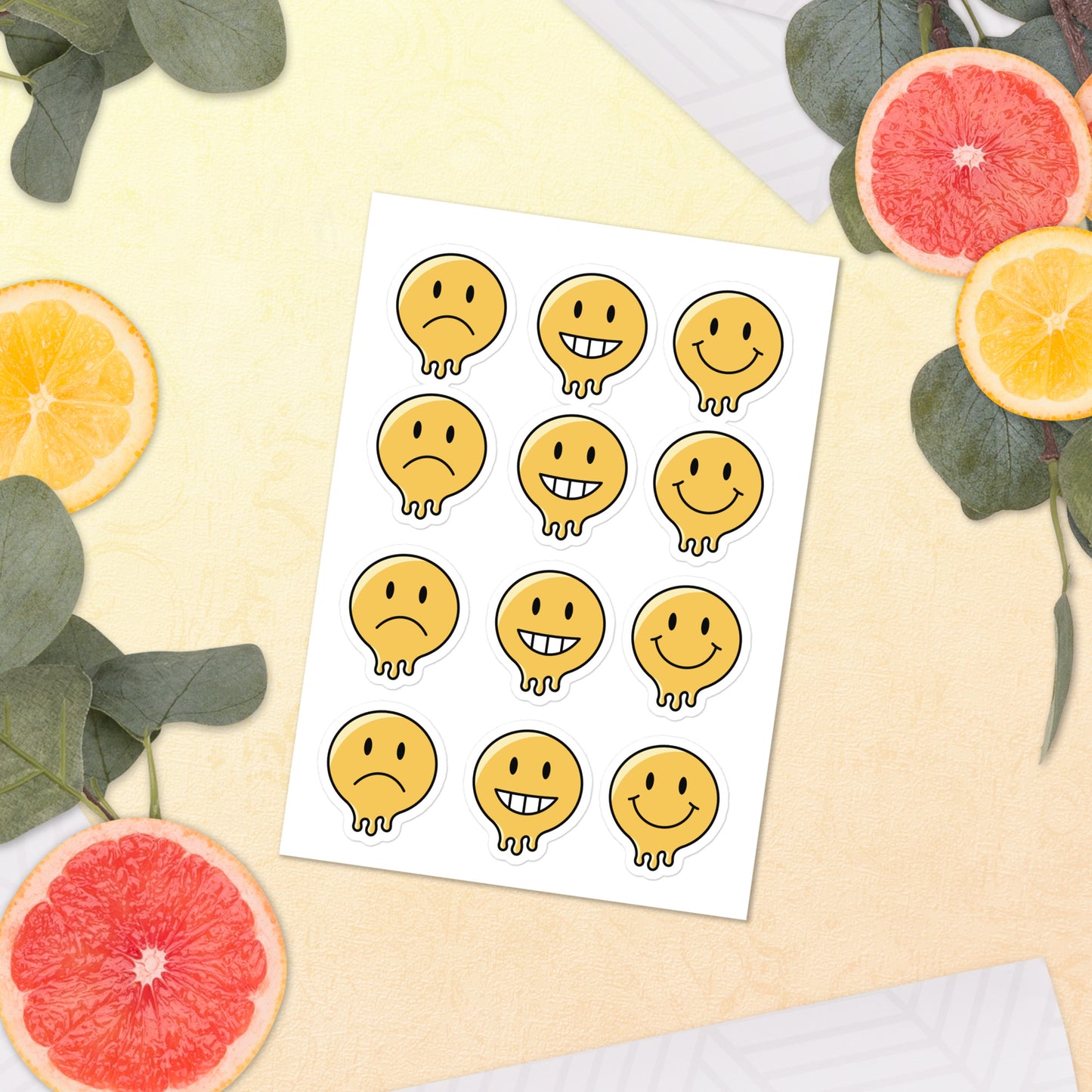 Melting Emoji Sticker sheet