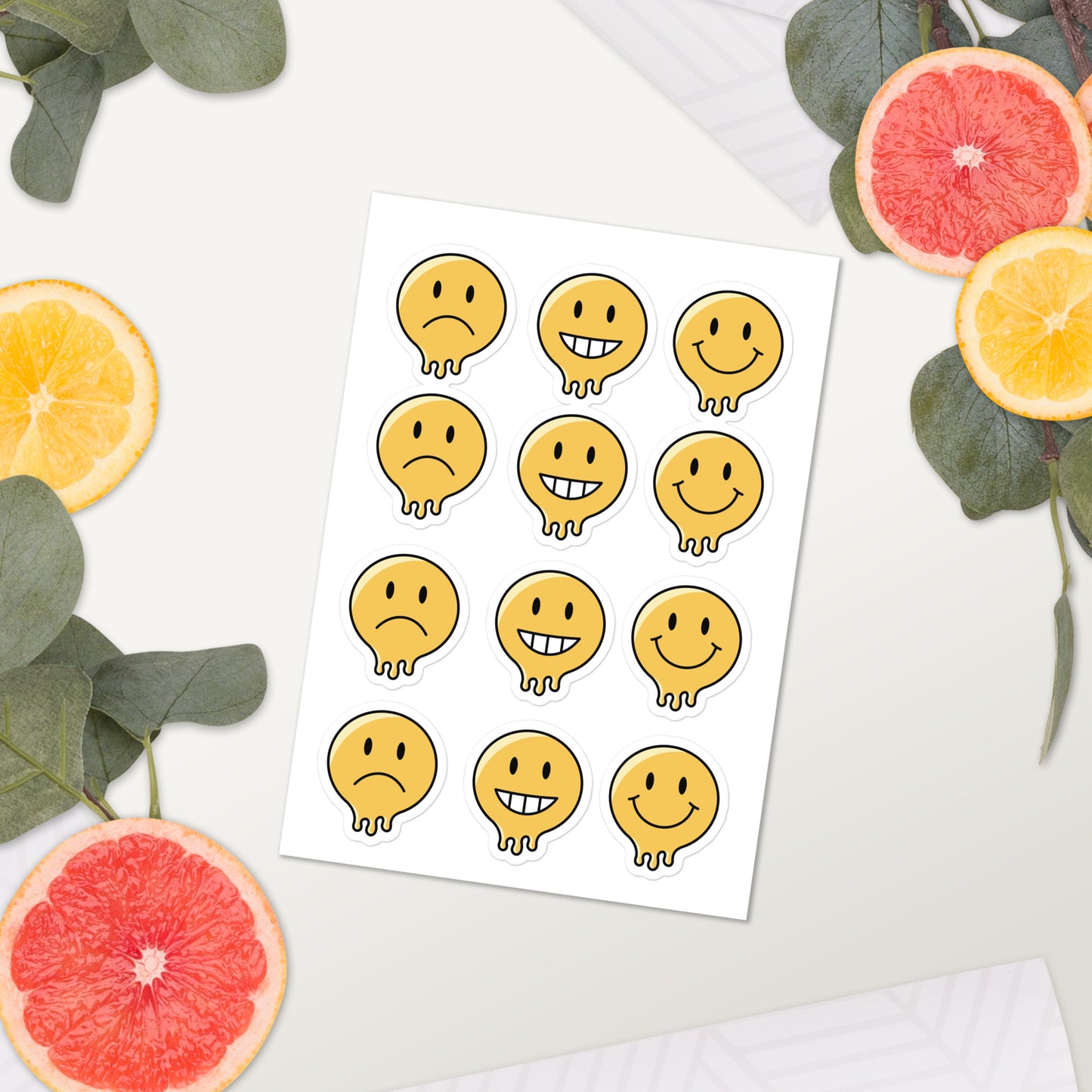 Melting Emoji Sticker sheet