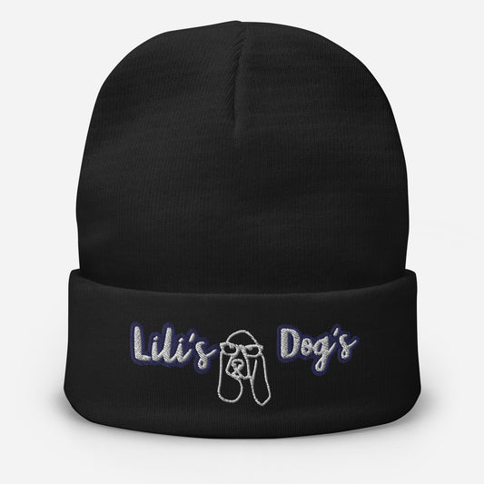 Lilis Dogs Embroidered Beanie