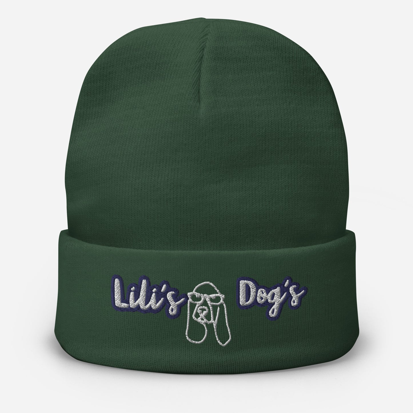 Lilis Dogs Embroidered Beanie