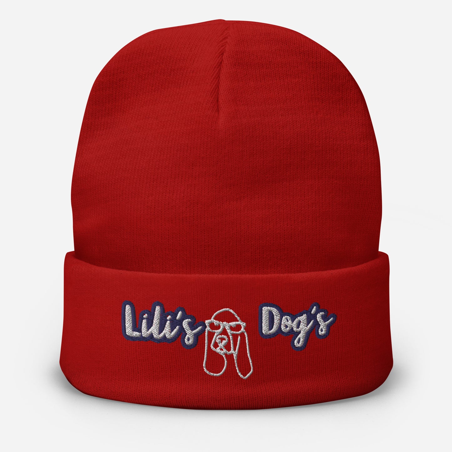 Lilis Dogs Embroidered Beanie