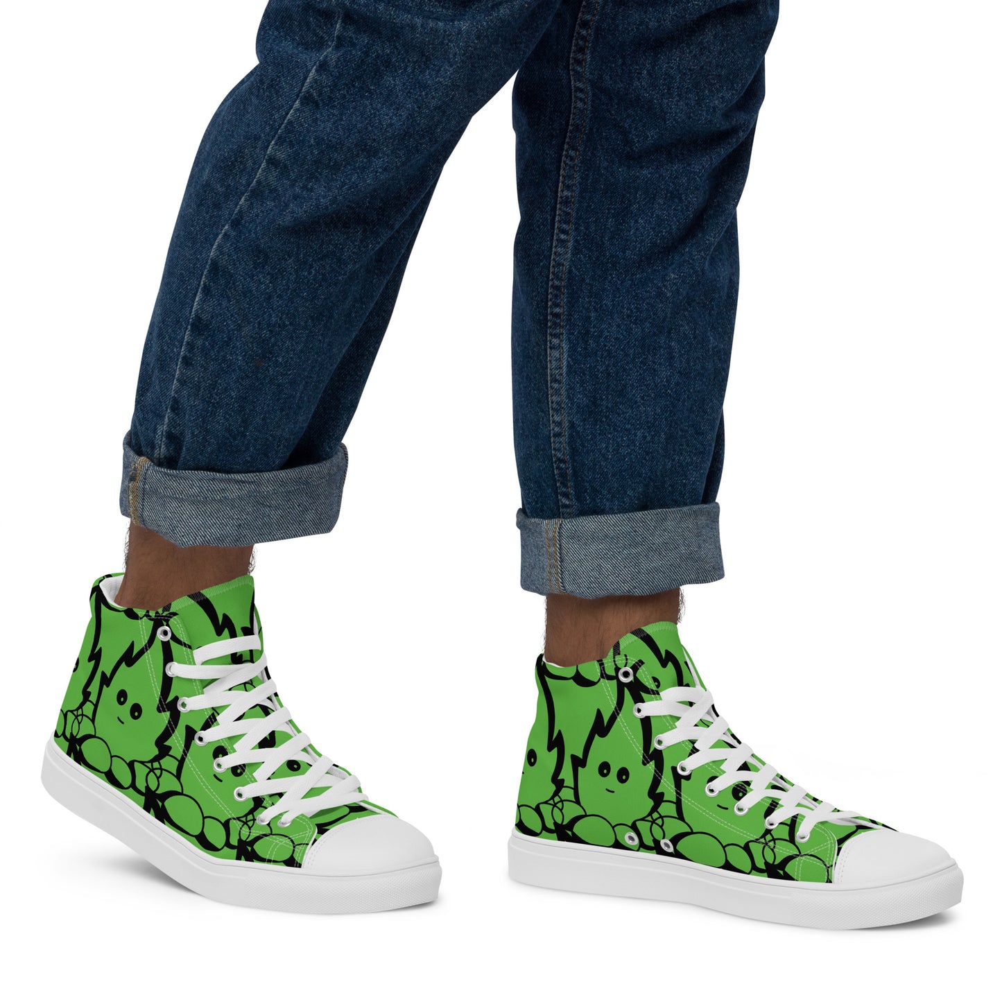 Fire Dude Men’s high top canvas shoes