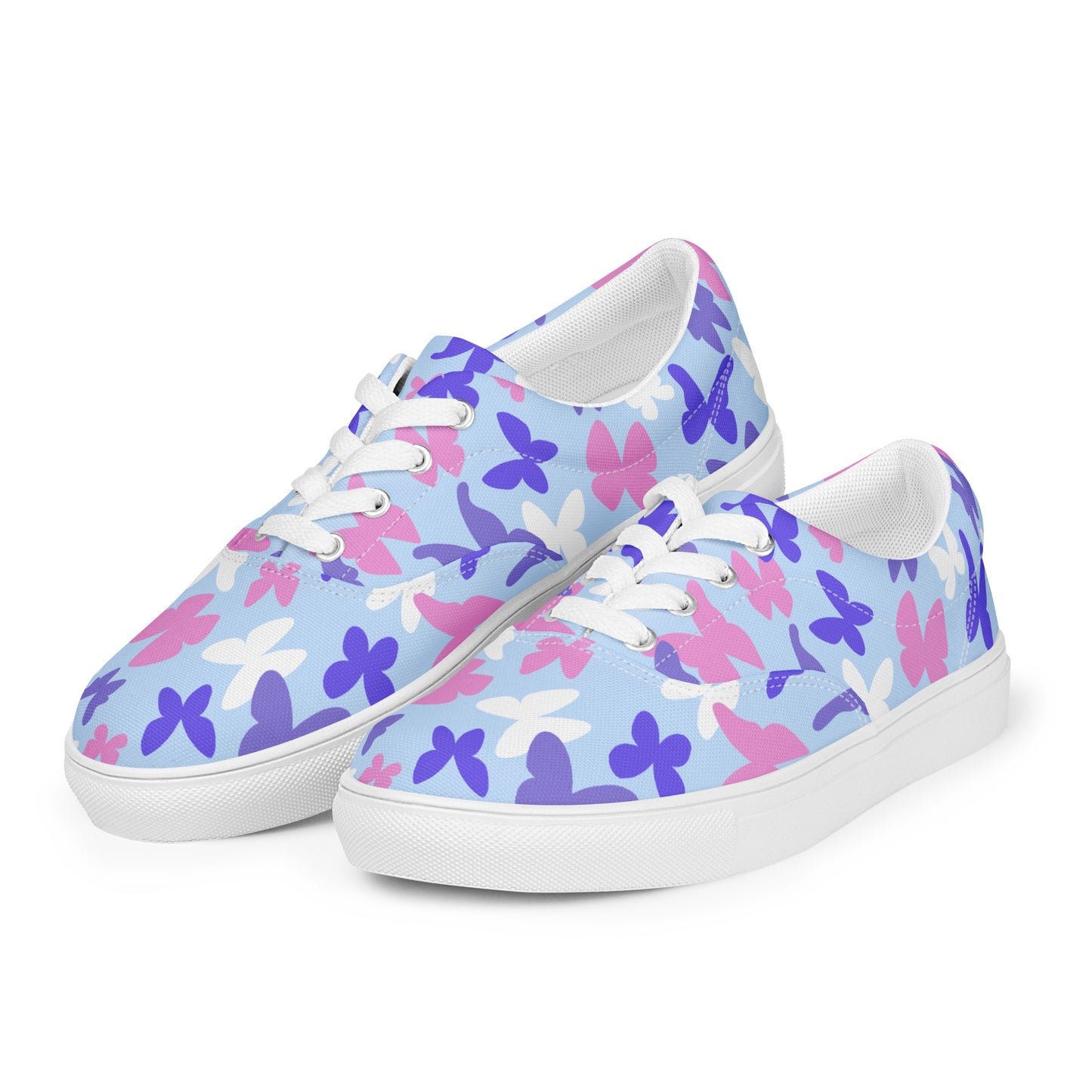 Butterflies Women’s Lace-up Canvas Shoes