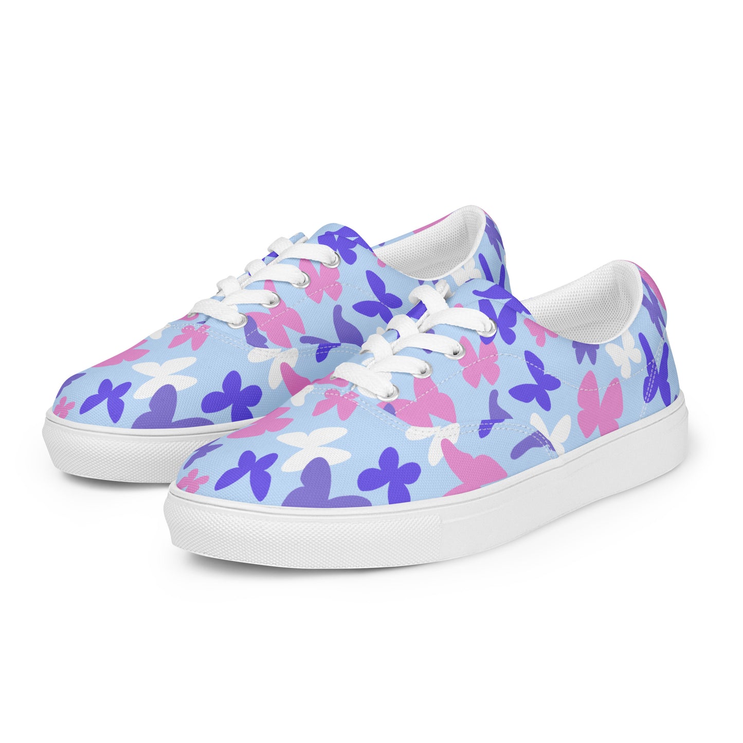 Butterflies Women’s Lace-up Canvas Shoes